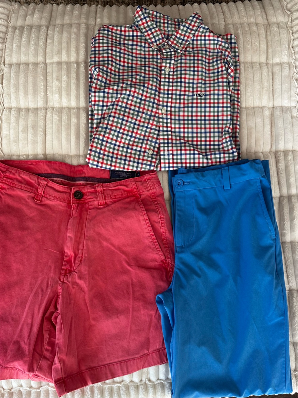 Vineyard Vines Red, Blue & Green Plaid Button-Up Shirt